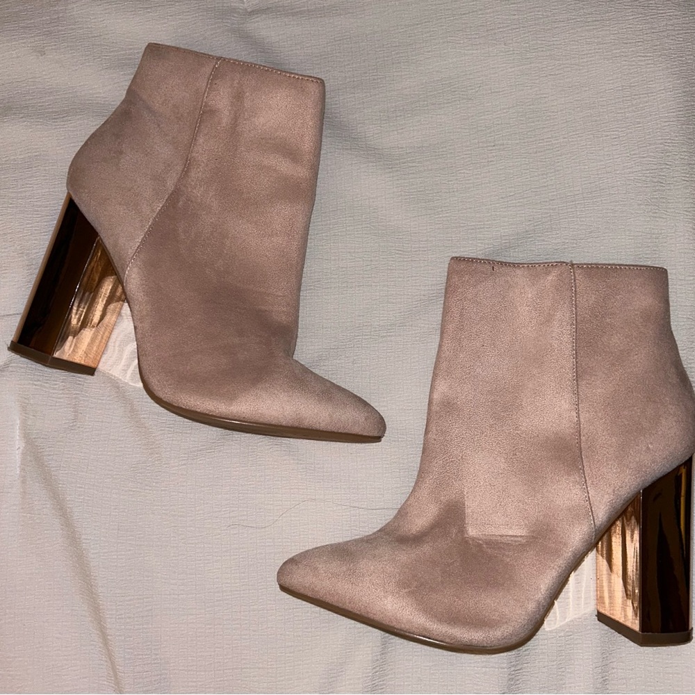 Charlotte Russe Rose Gold Booties